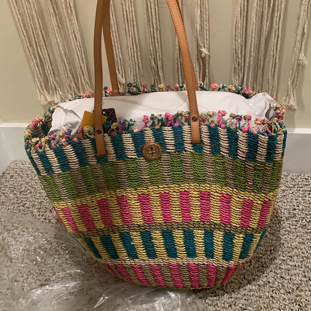 Tori Burch beach tote bag NWT